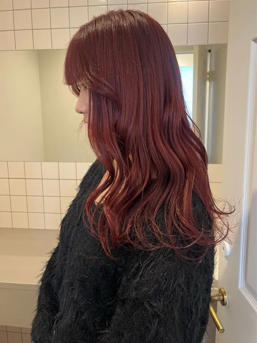 ロング カラー カット ヘアカラー yuka/ハイトーン /ボブカットモデルのヘアスタイル