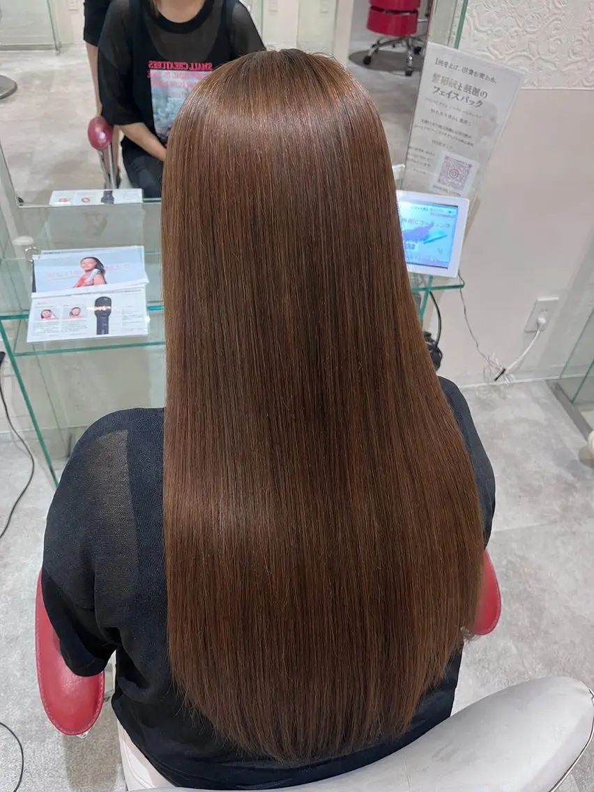 ロング 縮毛矯正 縮毛矯正 トリートメント 大林 美優のヘアスタイル