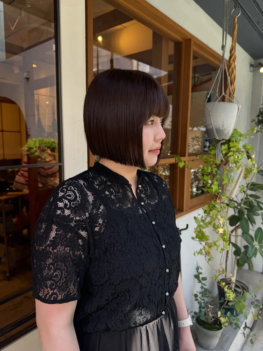 ショート カラー ボブ カット ヘアカラー トリートメント ENIF　大島 芽生のヘアスタイル