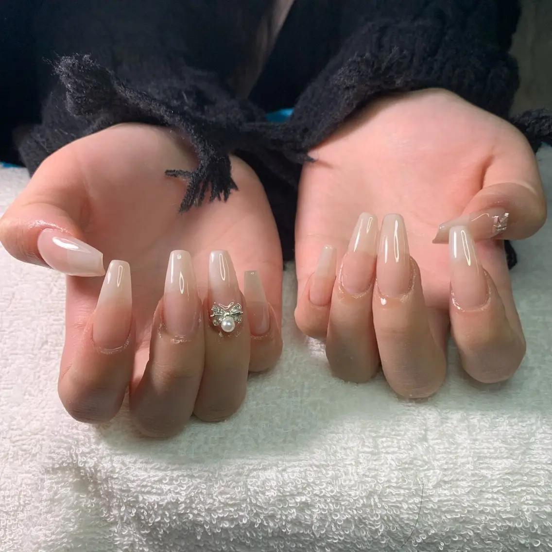 ネイル リボン ハンドネイル MHR nailのネイルデザイン
