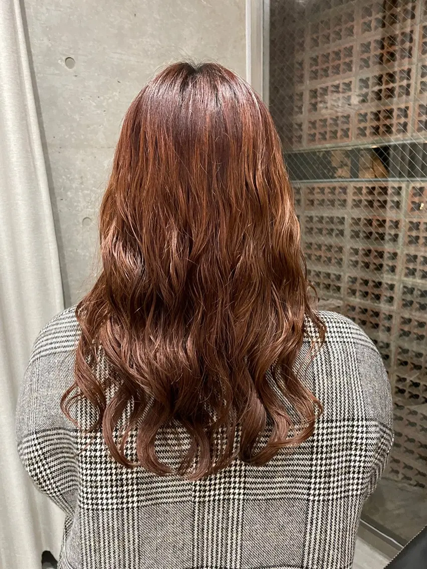 セミロング カラー パーマ カット ヘアカラー トリートメント 表参道🌿赤み消し カラー/チナツのヘアスタイル