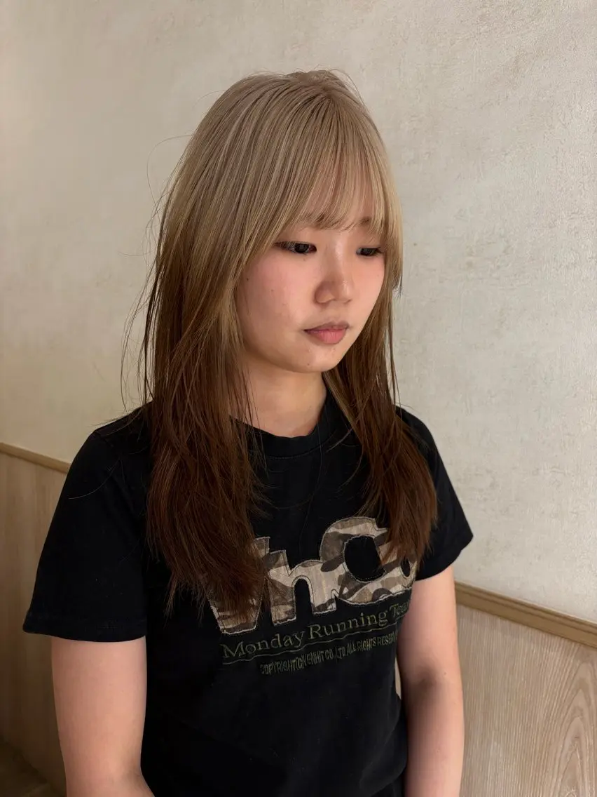 ミディアム カラー ヘアカラー トリートメント haru/レイヤー/ ダブルカラーのヘアスタイル
