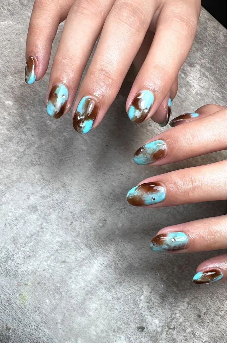 ネイル ブラウン ハンドネイル nail campのネイルデザイン