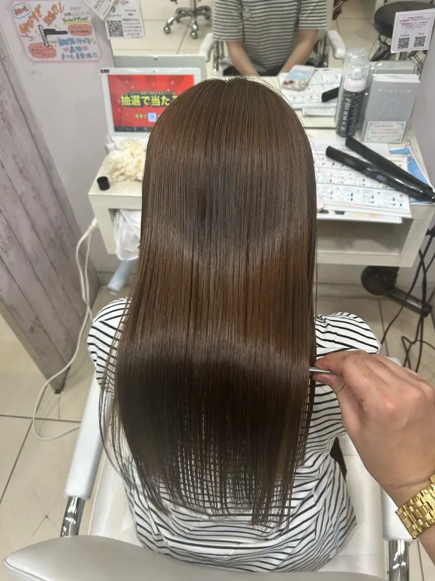 ロング カット ヘアカラー トリートメント 【髪質改善カラー】 瀧田嵐士🇰🇷のヘアスタイル