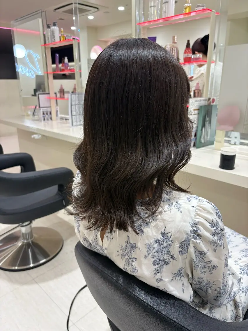 セミロング カラー ヘアカラー トリートメント 💕мei 透明感カラー💕のヘアスタイル