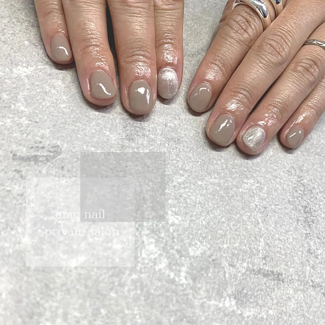 ネイル マグネットネイル ワンカラーネイル emu nailのネイルデザイン