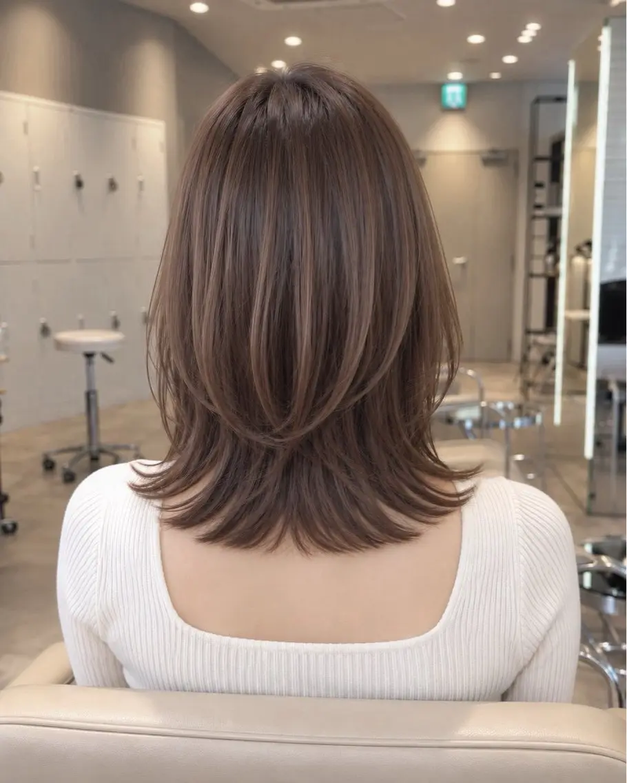 ミディアム 渡辺 麻衣のヘアスタイル