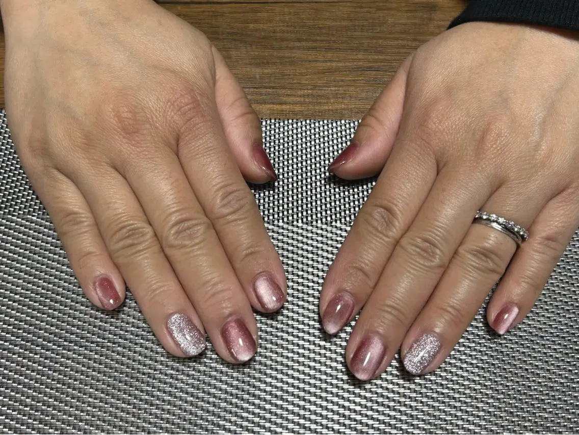ネイル フラッシュネイル マグネットネイル シンプルネイル ハンドネイル i nailのネイルデザイン