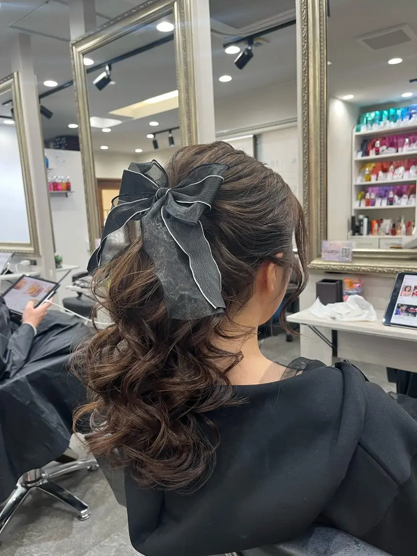 ロング ヘアアレンジ 籾木 美優のヘアスタイル