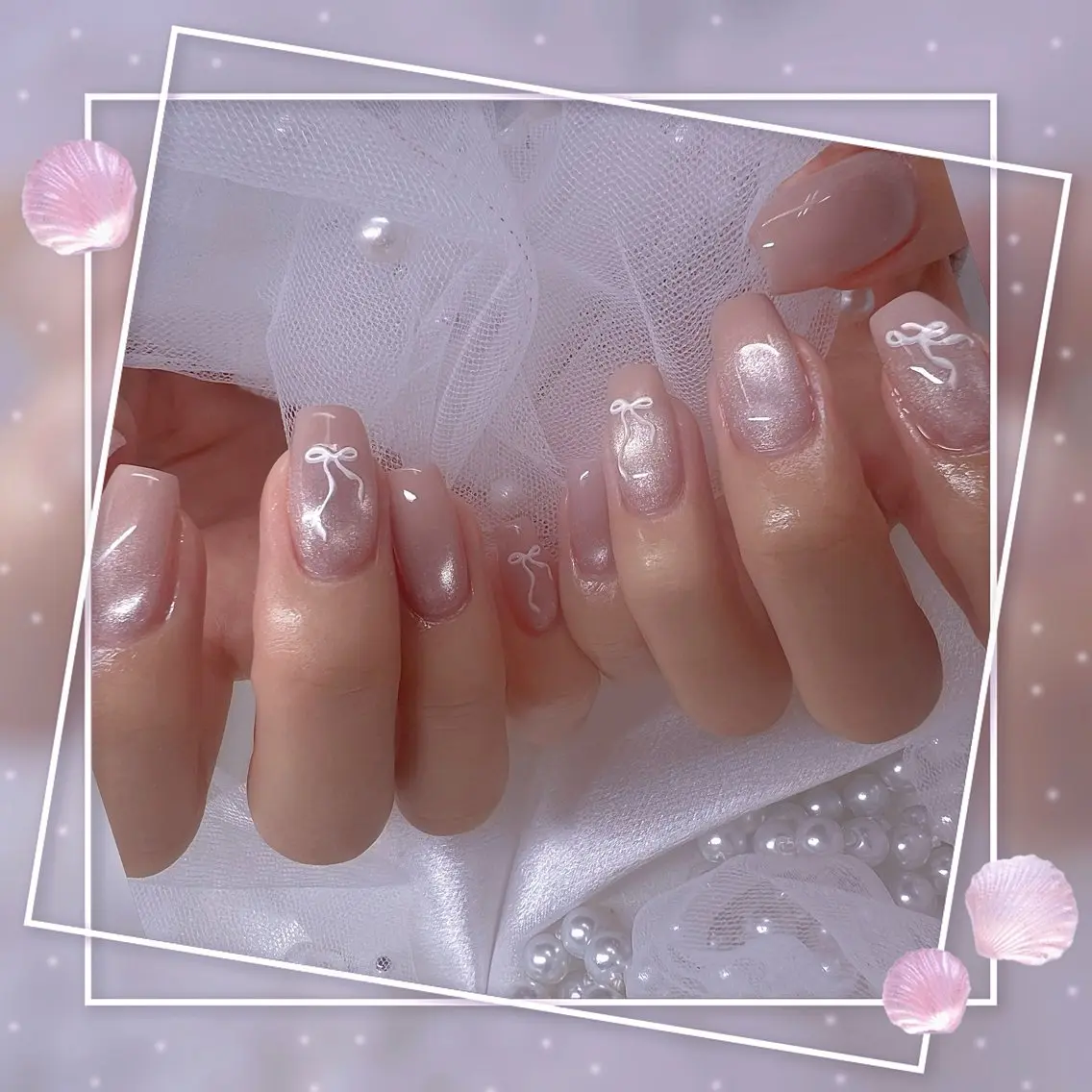 ネイル チークネイル ガーリー グラデーション マグネットネイル ピンク ハンドネイル Chill Nailsalonのネイルデザイン