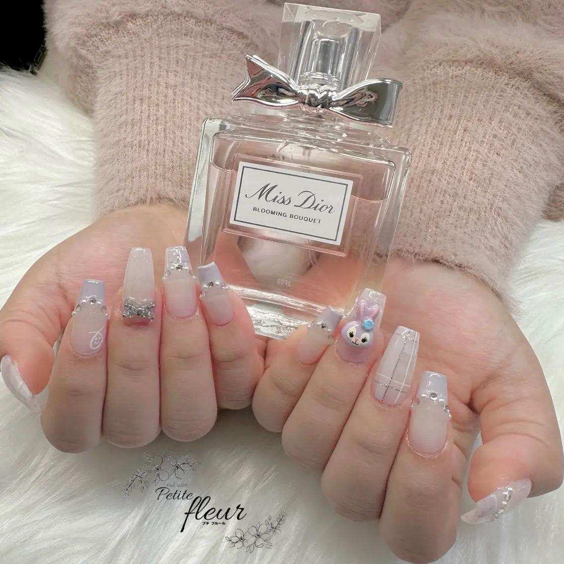ネイル フレンチネイル ❁⃘*。Petite fleur❁⃘*りさのネイルデザイン