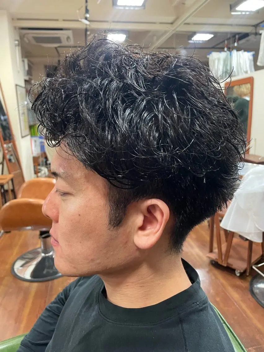 ショート パーマ メンズ メンズパーマ パーマ 浅岡 昭汰のヘアスタイル