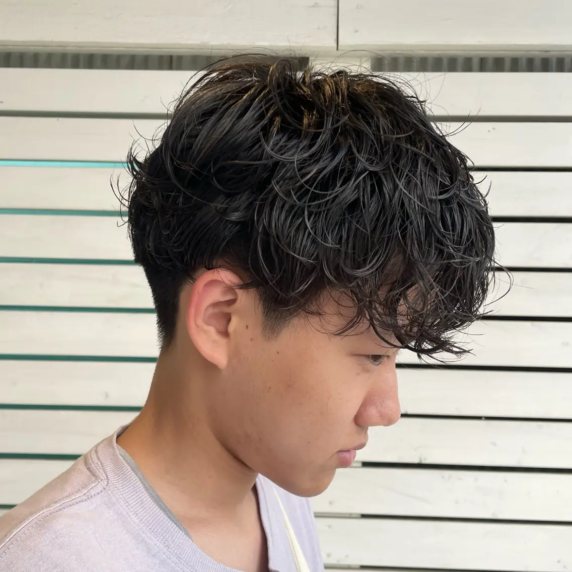 パーマ メンズ マッシュ メンズパーマ 刈り上げ 波巻きパーマ スパイラルパーマ こいけ みきののヘアスタイル