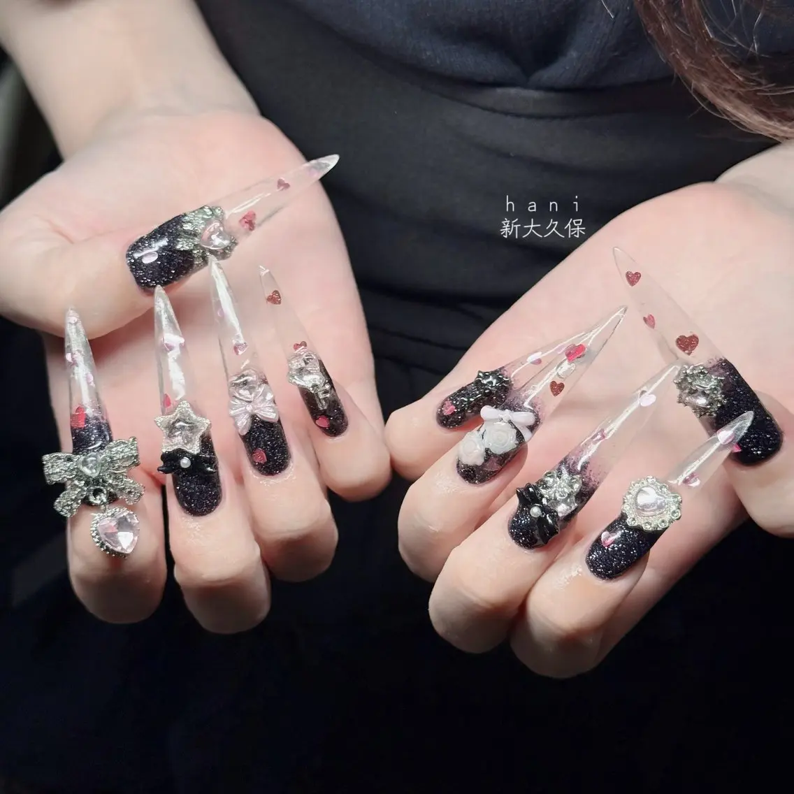 ネイル フットネイル フレンチネイル グラデーション 韓国ネイル ロングネイル ハンドネイル Hani Nail Salonのネイルデザイン