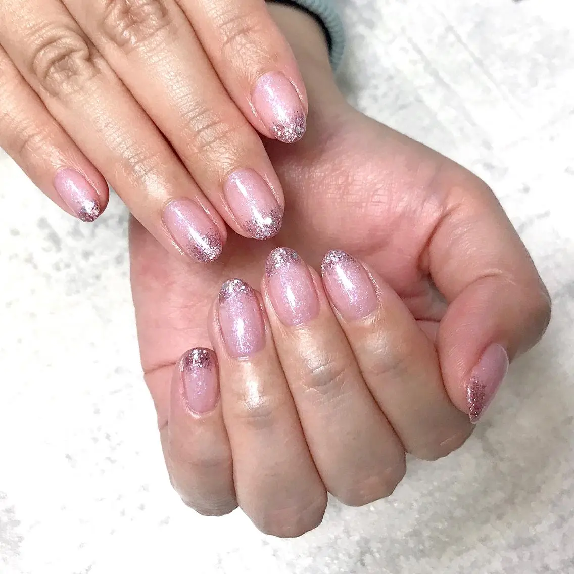 ネイル ラメ(グリッター) ワンカラーネイル シンプルネイル ステラ marikominoのネイルデザイン