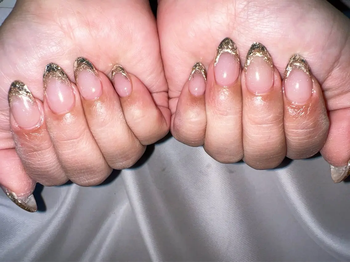 ネイル フレンチネイル ガラスフレンチ coco nailのネイルデザイン