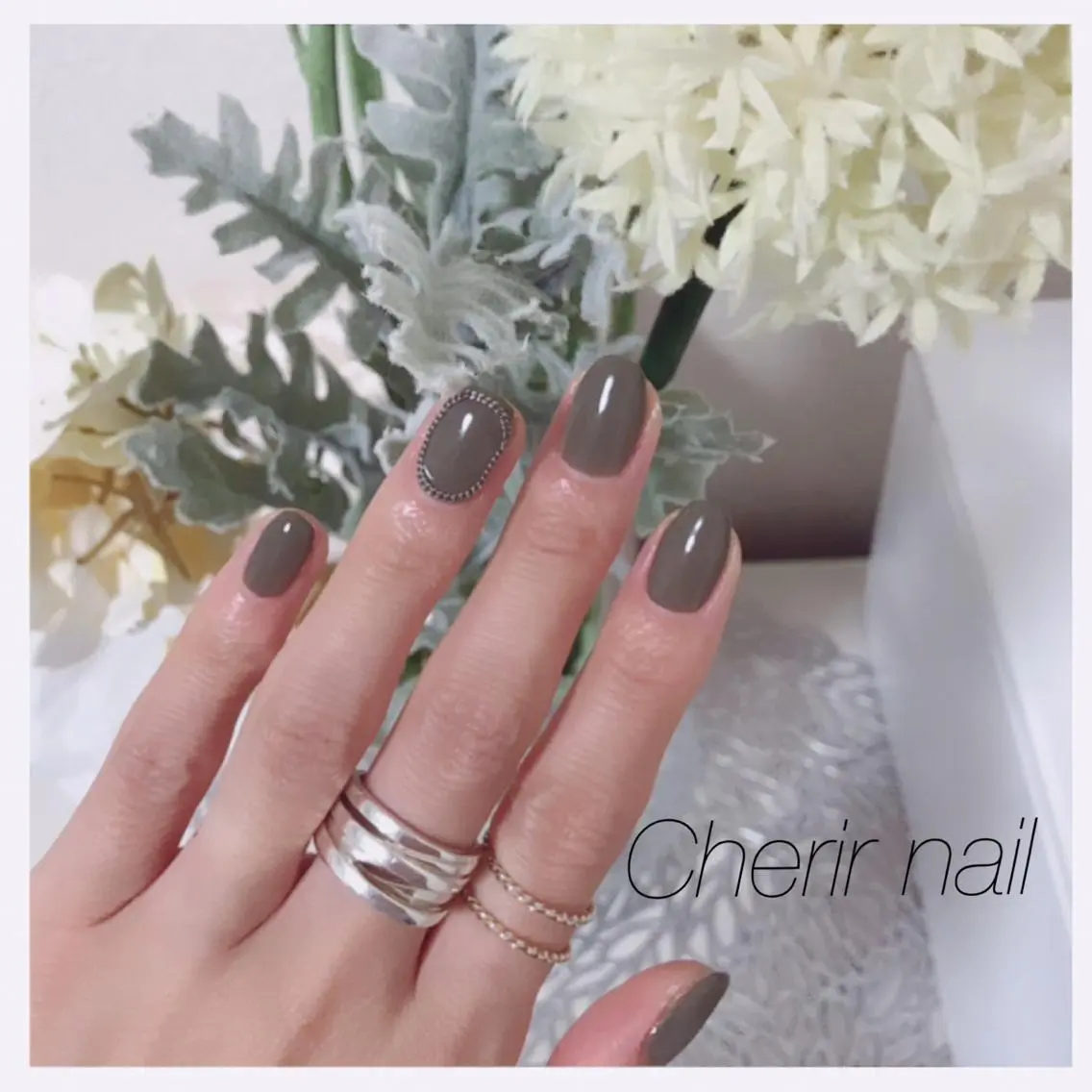 ネイル ワンカラーネイル シンプルネイル Cherirnail kaoriのネイルデザイン