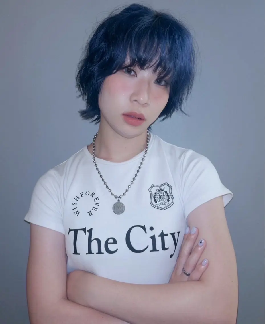 カラー ブロンド ブルーカラー ハイトーンカラー ヘアカラー Yaya ヤヤ / HACO+のヘアスタイル