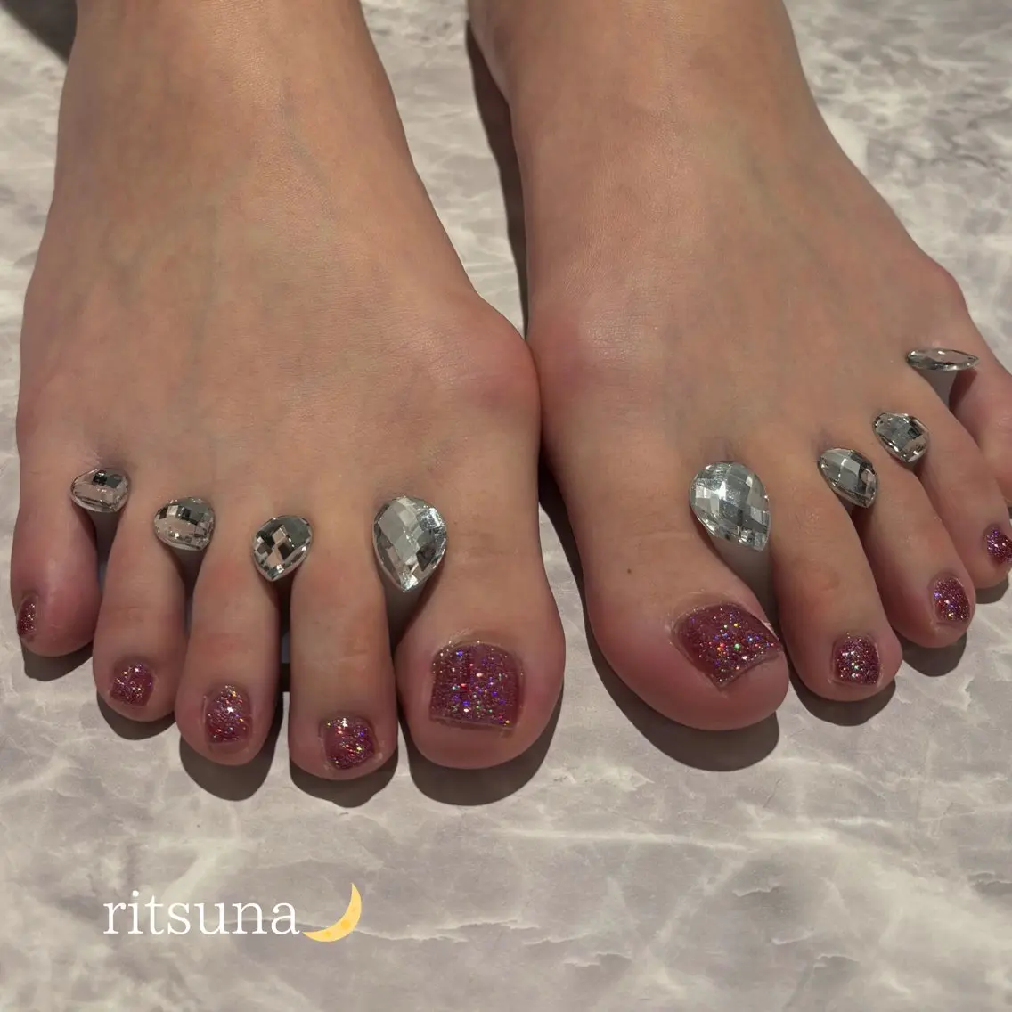 ネイル フットネイル ritsuna🌙 nail 堺筋本町のネイルデザイン