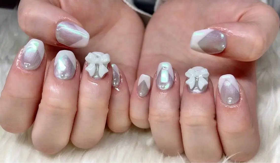 ネイル 長さ出し ジェルネイル 韓国ネイル 持ち込み パラジェル ハンドネイル Nail&eye Belire 新宿のネイルデザイン