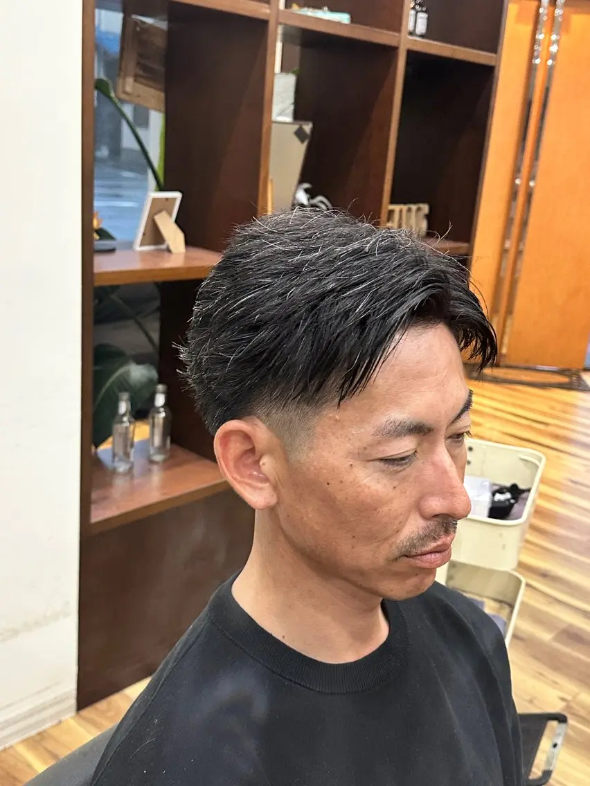 ショート メンズ フェードカット カット 田村 龍輝のヘアスタイル