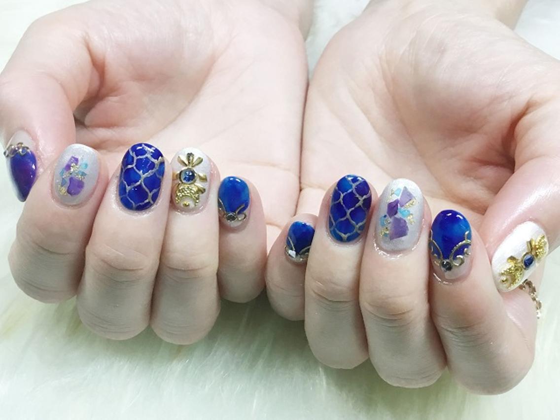 🌈オフ込オーダーメイド🌼150分しっかりアートやり放題&ストーン付け放題⭐️長さ出し10本OK🌟の写真