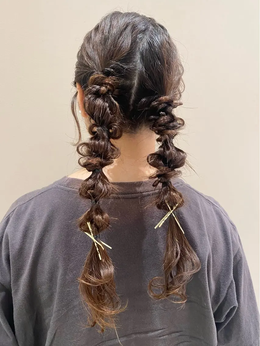 ロング ヘアアレンジ ベージュ/アレンジ /横浜/杉本千夏のヘアスタイル