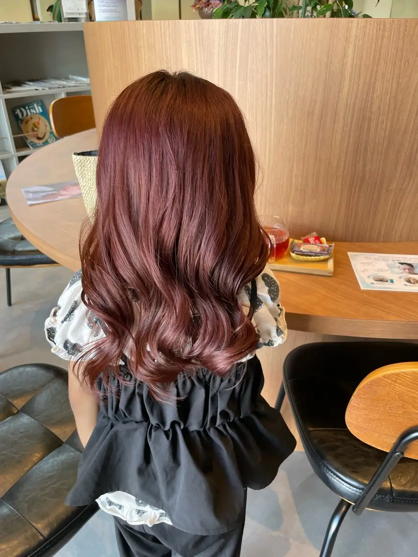ミディアム カラー キッズ ブリーチ ラベンダーカラー ラベンダーピンク ピンクカラー カット ヘアカラー ayaka |トレンドヘアのヘアスタイル
