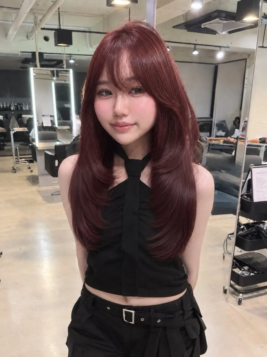 ロング カラー ヘアカラー トリートメント グレージュ/艶カラー 🎀nanakaㅤのヘアスタイル