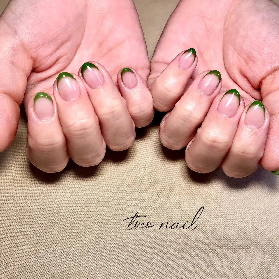 ネイル アートネイル フットネイル ハート ニュアンスネイル ホワイト two nailのネイルデザイン