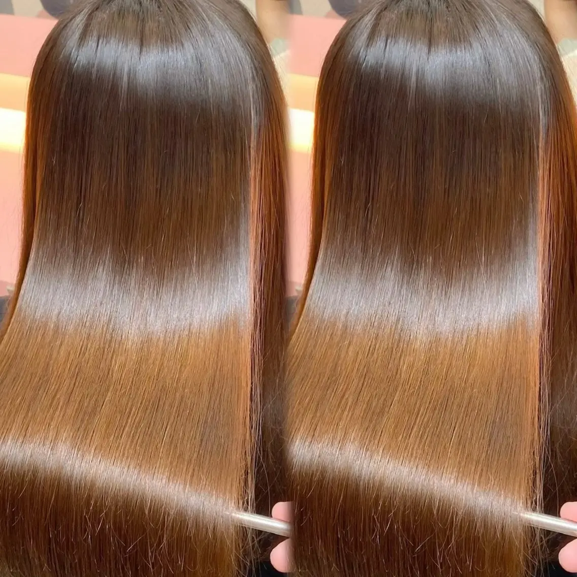 セミロング 縮毛矯正 カット 縮毛矯正 トリートメント ♥️ボブ縮毛矯正/暖 色/minami♥️のヘアスタイル