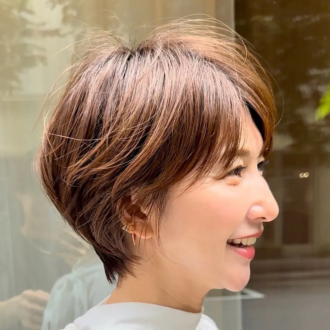 【-5歳が叶う🌟】似合わせショートカット✂️➕最先端白髪ぼかし🫧/白髪染め/グレーカラーの写真