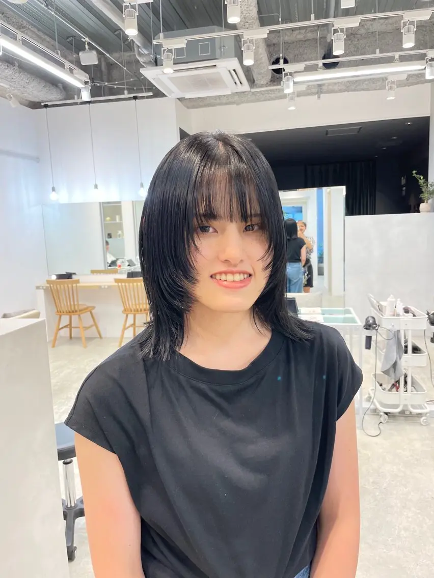ミディアム 表参道レイヤーカット 髪質改善山岸季生のヘアスタイル