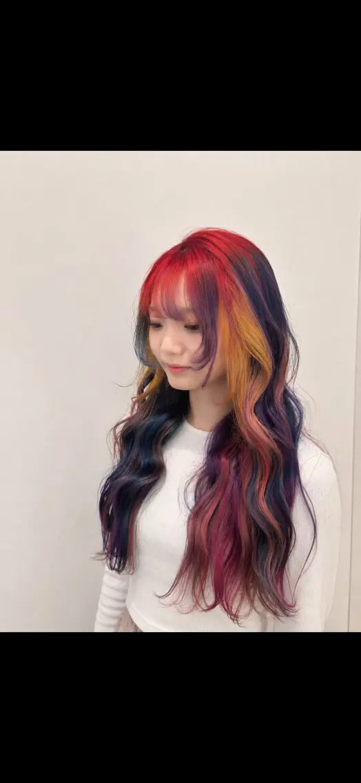 ロング カラー 田中 真樹のヘアスタイル