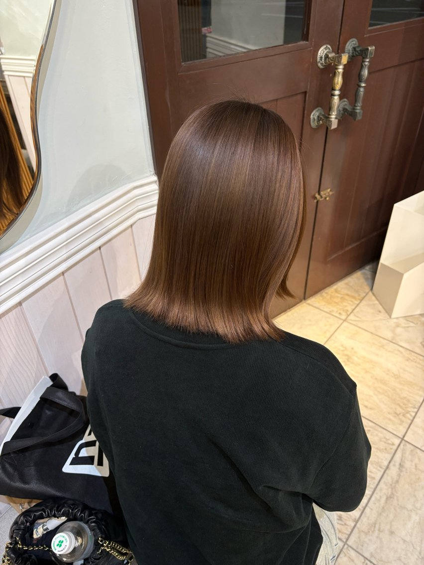 ミディアム カット ヘアカラー トリートメント Lidee kanonのヘアスタイル