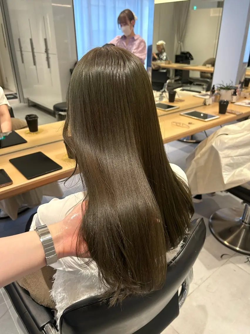 ロング ヘアカラー トリートメント 🧚つやさらhair 🧚manakaのヘアスタイル