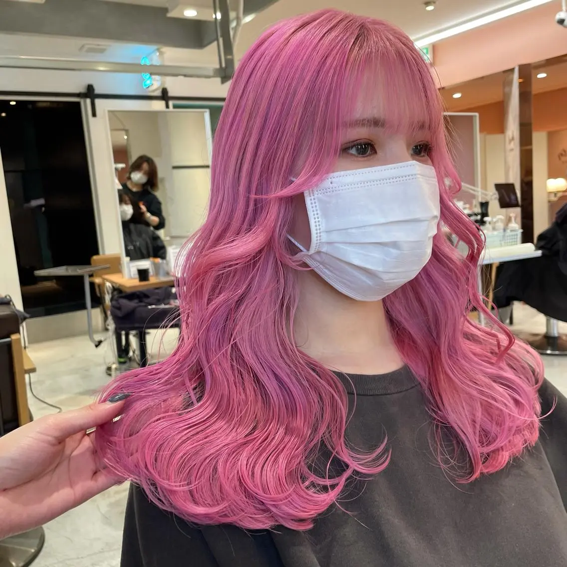 ブリーチベースの方にオススメ🌼ブリーチなし韓国アイドル風高発色シングルカラーの写真
