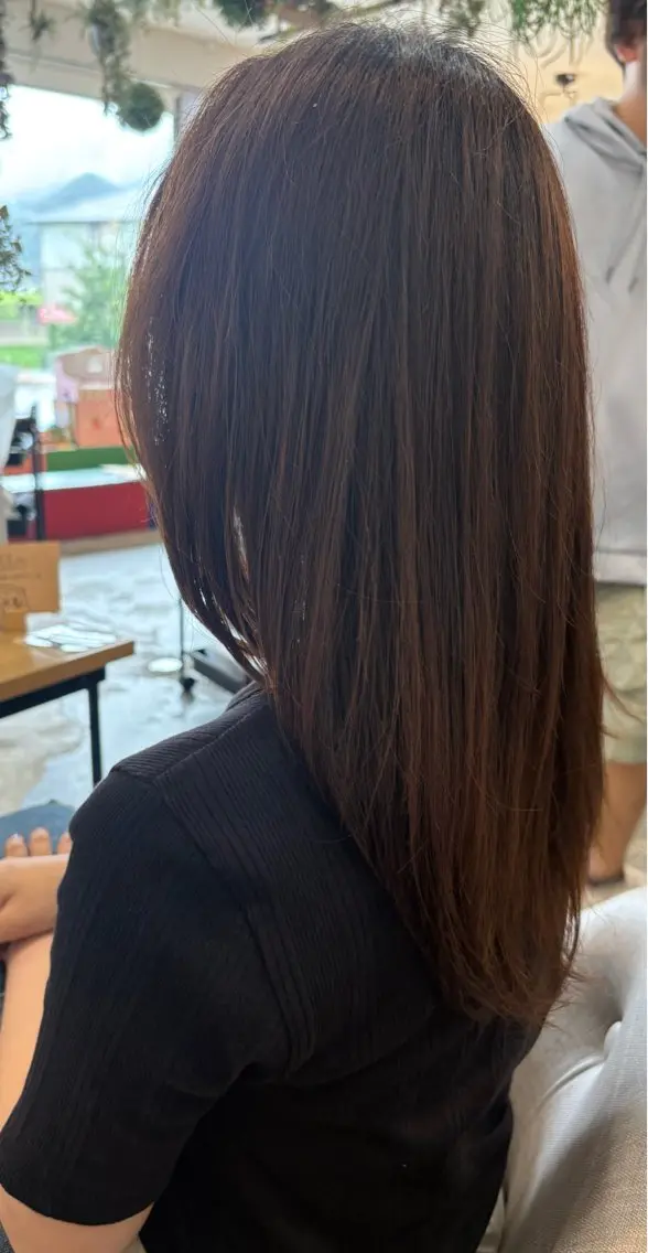 ロング レイヤーカット 新畑 京子のヘアスタイル