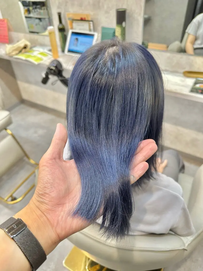 ミディアム カラー ヘアカラー トリートメント 菊地 智 【LAZO】千歳船橋のヘアスタイル