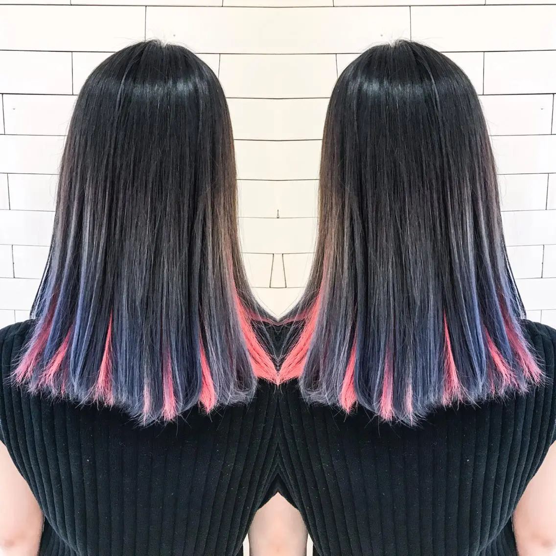 ミディアム カラー ブルーカラー ピンクカラー カット トリートメント 🧡ショートの達人 🧡SHOのヘアスタイル