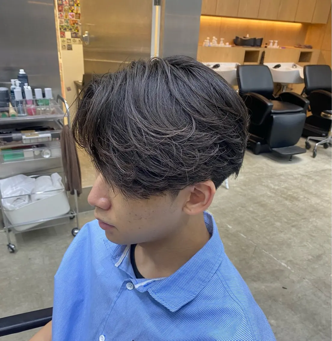 ミディアム パーマ メンズ パーマ fifth  木下 浬玖のヘアスタイル