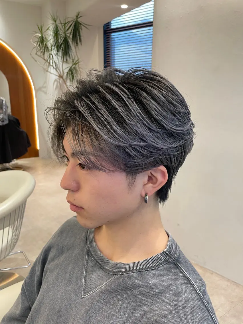 カラー メンズ カット ヘアカラー トリートメント 渋谷ボブ特化 /田中航平のヘアスタイル