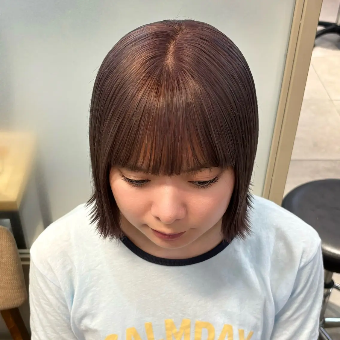 ミディアム ヘアカラー トリートメント 盛れる透明感カラー・ momokaのヘアスタイル