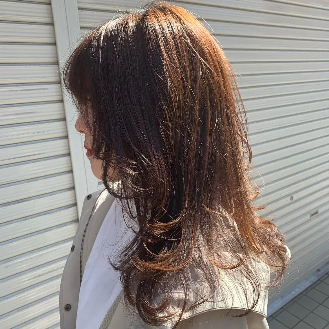 ロング レイヤーカット ウルフカット ウルフレイヤー カット 枚方 tomee 🦋南部　しほ🦋のヘアスタイル