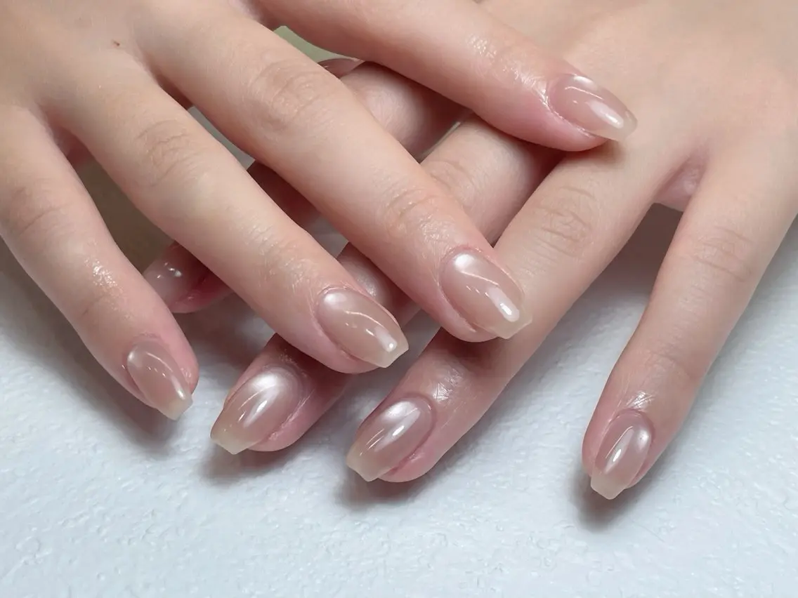 ネイル チークネイル 長さ出し フレンチネイル ジェルネイル 韓国ネイル 中野駅から2分 MEO NAILのネイルデザイン