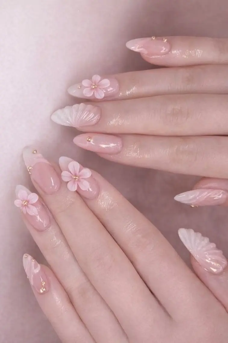 ネイル アートネイル ジェルネイル 韓国ネイル ニュアンスネイル 夏ネイル ハンドネイル Umee Nailのネイルデザイン