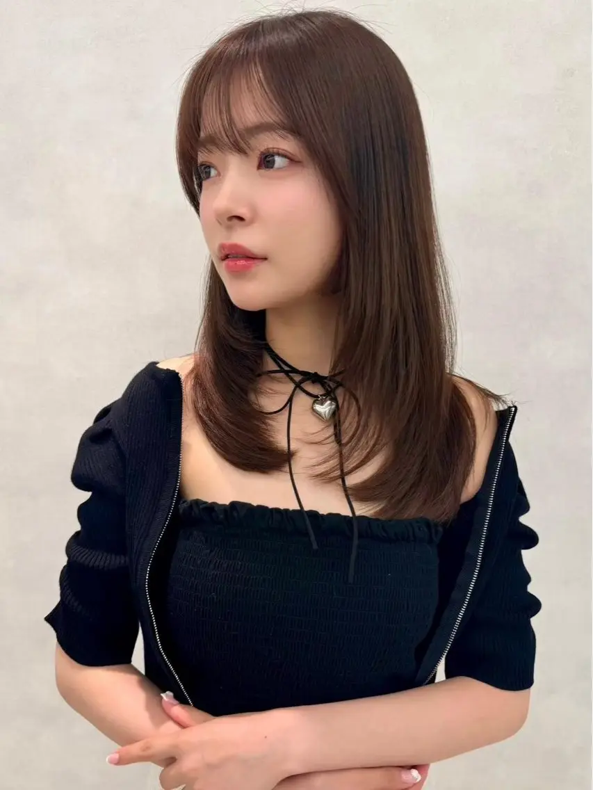ロング カラー ヘアアレンジ 顔周りカット 韓国風ヘア レイヤーカット 小顔カット カット ヘアカラー ✨レイヤー/ 透明感カラー✨冨永剛のヘアスタイル
