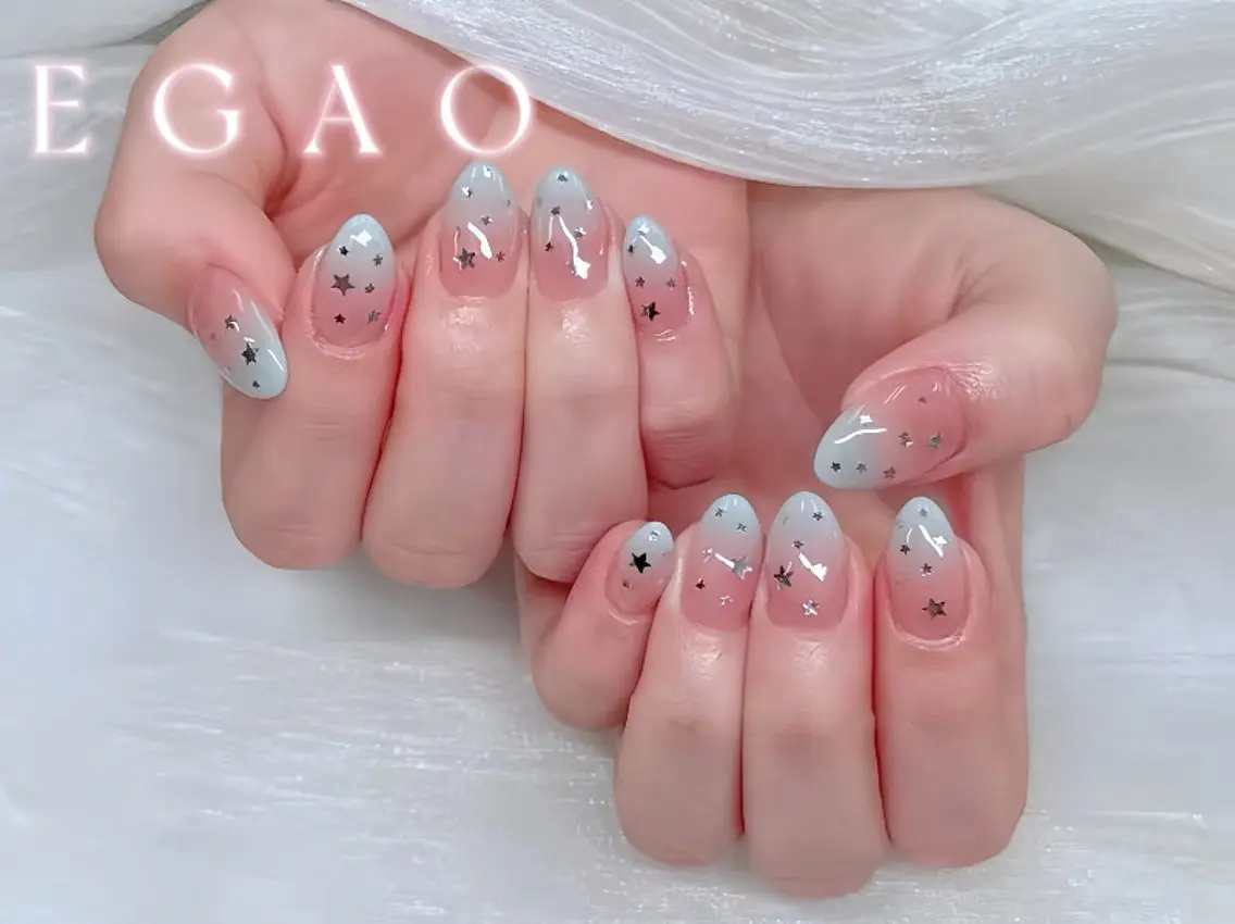 ネイル 長さ出し ジェルネイル 韓国ネイル マグネットネイル 持ち込み EGAO NAIL 錦糸町店のネイルデザイン