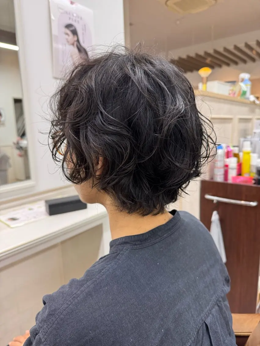 ショート パーマ ショート/ボブ パーマ/中原のヘアスタイル