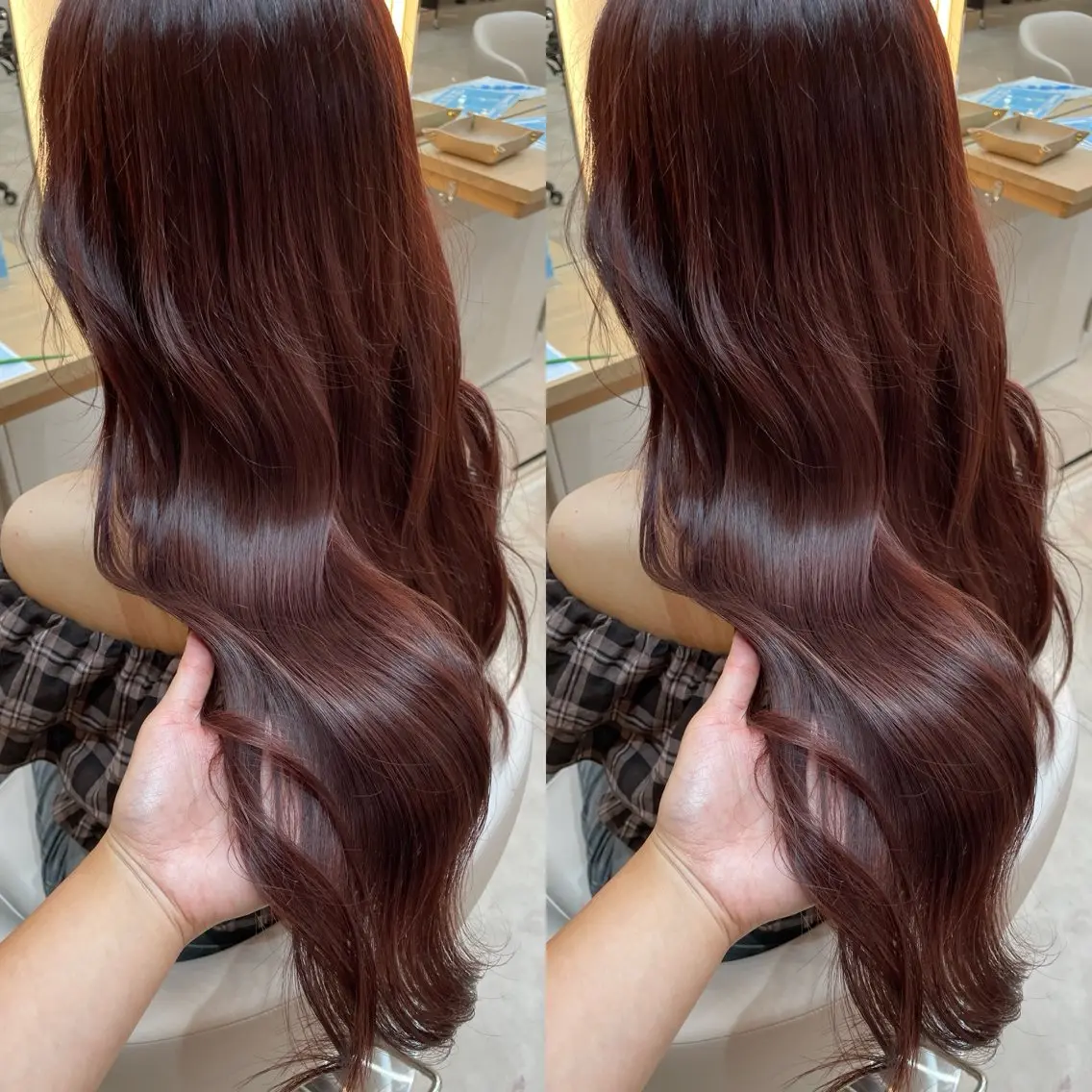 ロング カラー カット ヘアカラー トリートメント ヘアセット ブリーチ無しダブル カラー🦕まどかのヘアスタイル